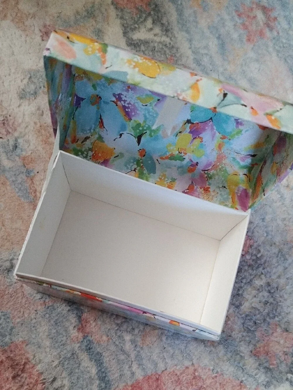 Colorful Floral Decorative Storage Box